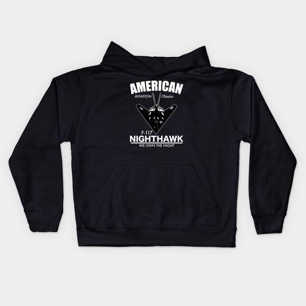 F-117 Nighthawk Kids Hoodie by Tailgunnerstudios